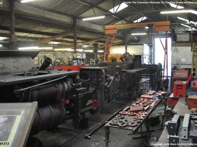 2015. Ivatt 41313 undergoing restoration in the workshop.